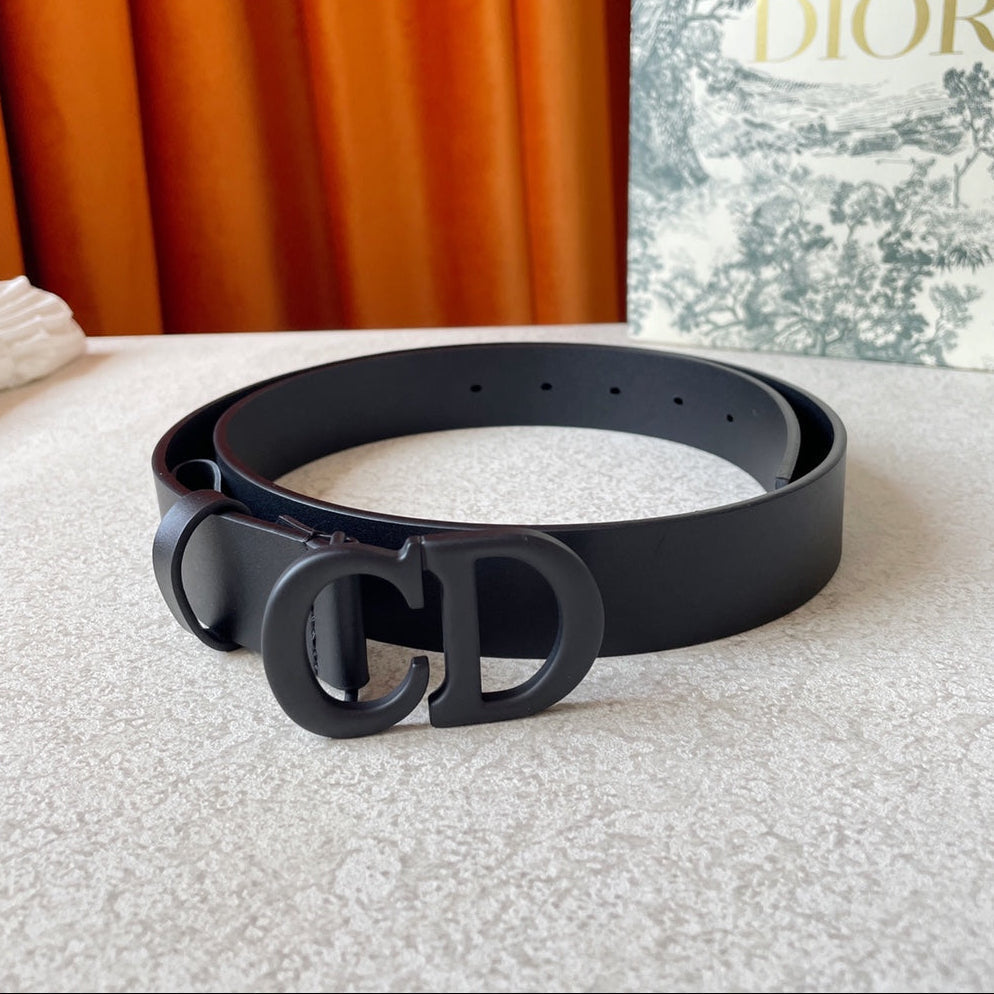 DIOR 25S BELT 30 MM IN BLACK CALFSKIN 594062