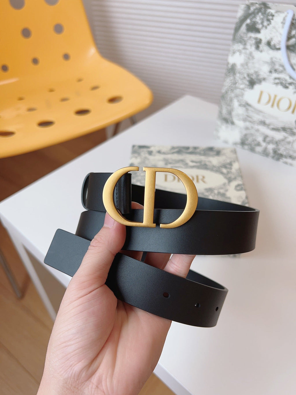 DIOR 25S BELT 30 MM IN BLACK CALFSKIN 613181