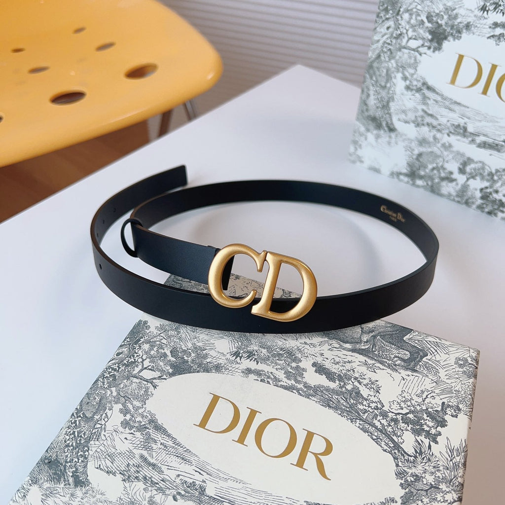 DIOR 25S BELT 20 MM IN BLACK CALFSKIN 613185