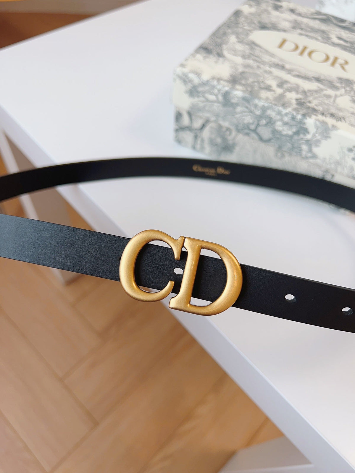 DIOR 25S BELT 20 MM IN BLACK CALFSKIN 613185
