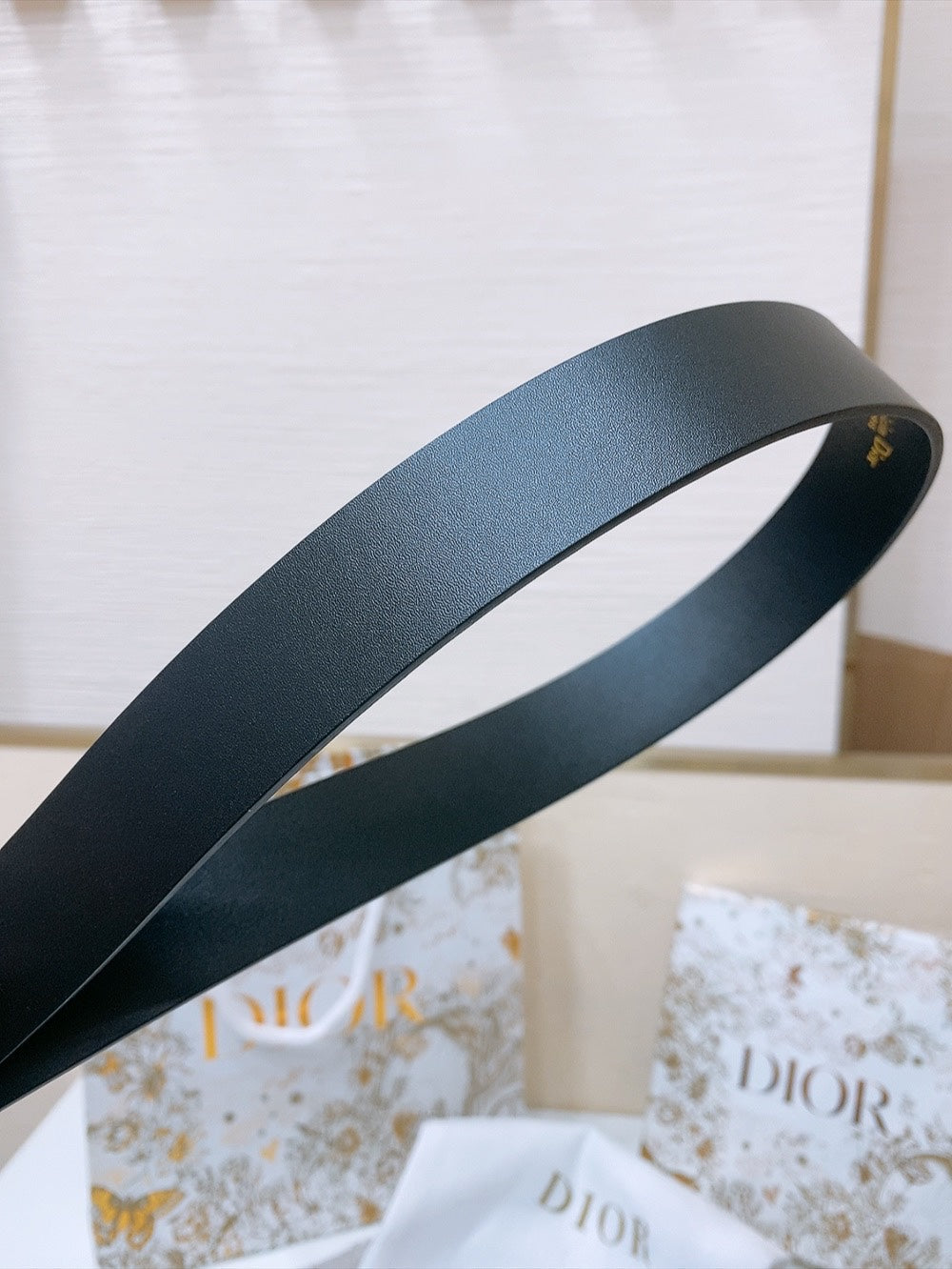 DIOR 25S BELT 30 MM IN BLACK CALFSKIN 586583