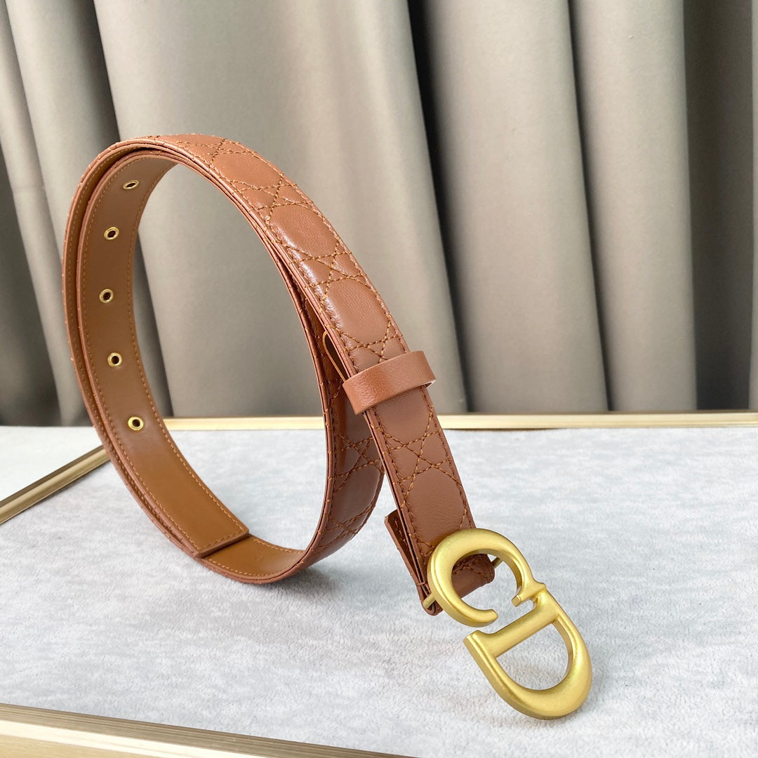 DIOR 25S BELT 30 MM IN BROWN CALFSKIN 564809