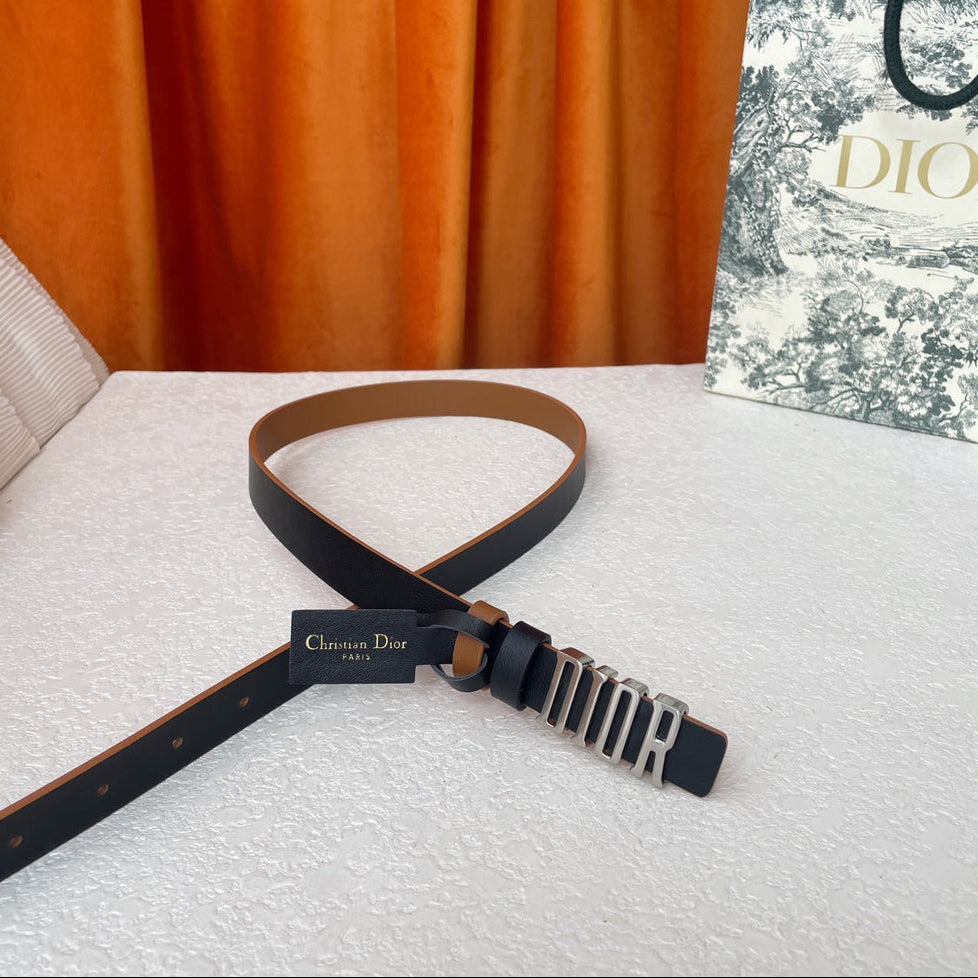 DIOR 25S BELT 20 MM IN BLACK CALFSKIN 562036