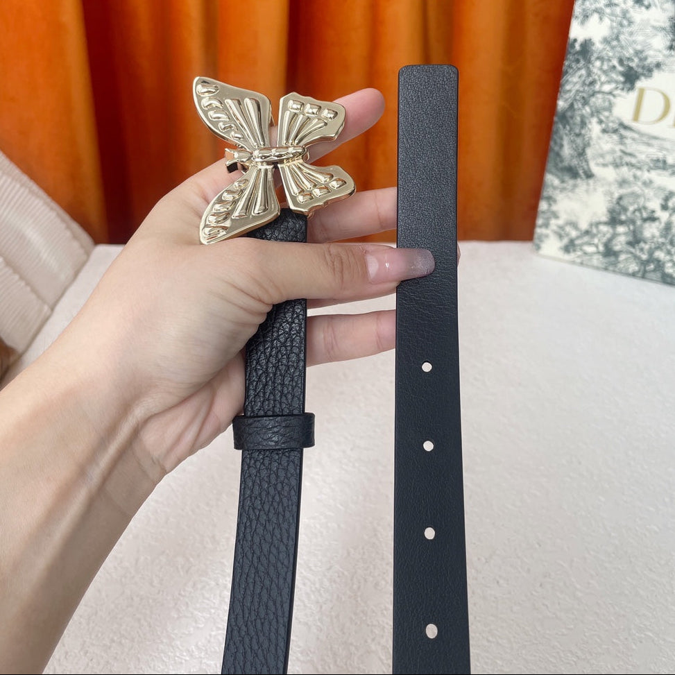 DIOR 25S BELT 20 MM IN BLACK CALFSKIN 567923