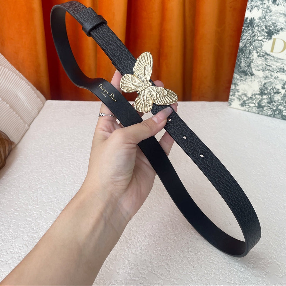 DIOR 25S BELT 20 MM IN BLACK CALFSKIN 567926