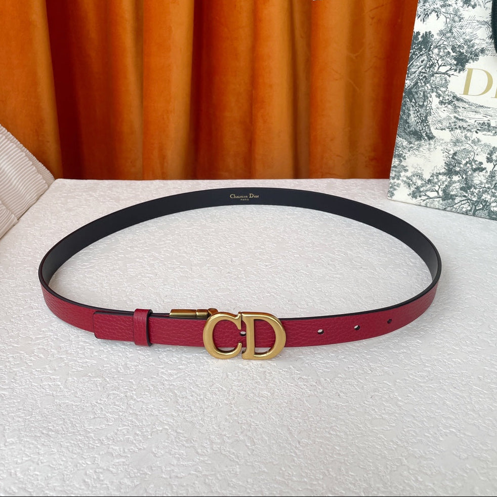 DIOR 25S BELT 20 MM IN RED CALFSKIN 563226