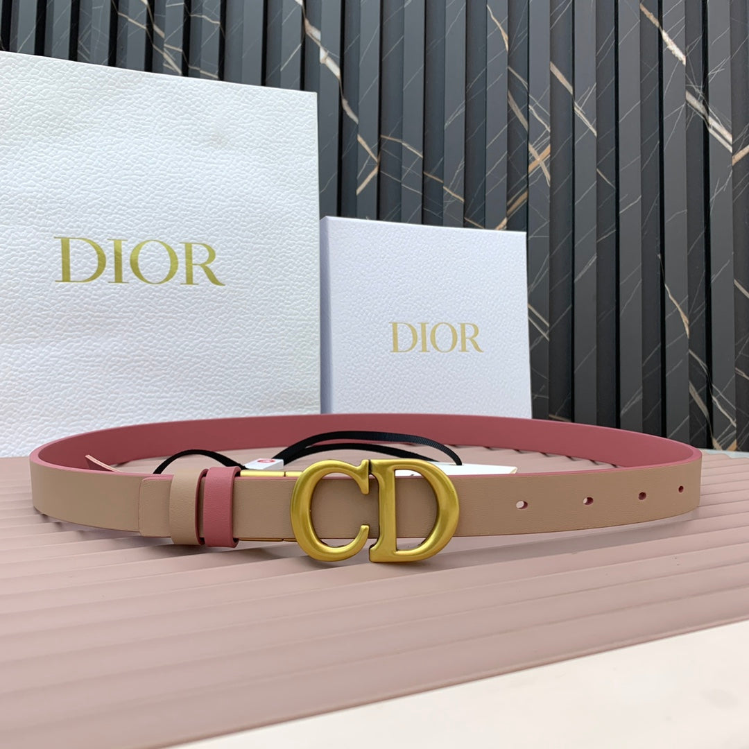 DIOR 25S BELT 20 MM IN MUTED PINK CALFSKIN 568719